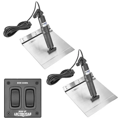 Lecrotab XKAF9X24A Lectrotab Xka Aluminum Alloy Trim Tab Kit W/rocker Switch - 9 X 24