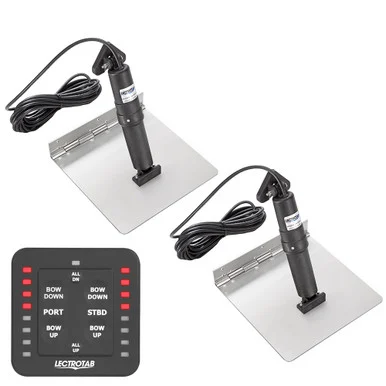 Lecrotab XKASL9X18 Lectrotab Xka Stainless Steel Trim Tab Kit W/one-touch Control - 9 X 18