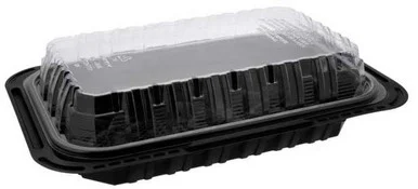 Pactive YCNC300800NH Clearview Mealmaster Chicken Barn, 13.3 X 8.4 X 4, Black/clear, Plastic, 105/carton