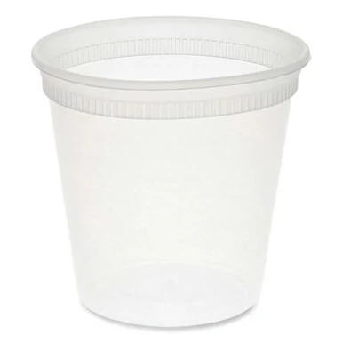 Pactive YL5024 Newspring Delitainer Microwavable Container, 24 Oz, 4.55 X 4.55 X 4.35, Clear, Plastic, 480/carton