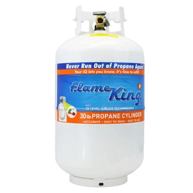 Flame King YSN330 30 lb Steel Propane Tank Cylinder with OPD Valve and Gauge